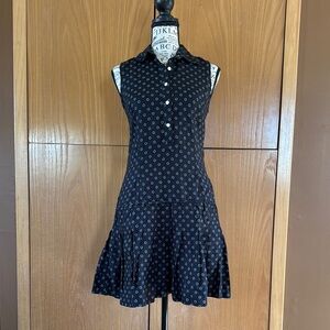 Polo by Ralph Lauren Blue Pleated Sleeveless Mini Dress